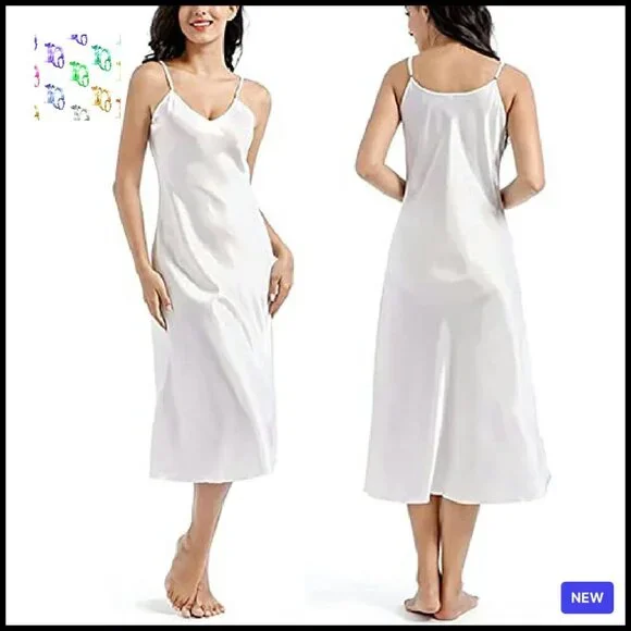 Satin Slip Dress Elegant Minimal Chic Evening Party Wear Adjustable Straps